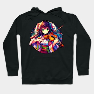 Violin Anime girl Hoodie